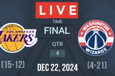 NBA LIVE! LOS ANGELES LAKERS VS WASHINGTON WIZARDS I NBA 2K25 December 22, 2024 WIZARDS vs LAL 2K25