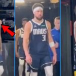 Kyrie Irving, Klay Thompson & Mavericks Head To The Locker Room After Crazy Win vs. Clippers