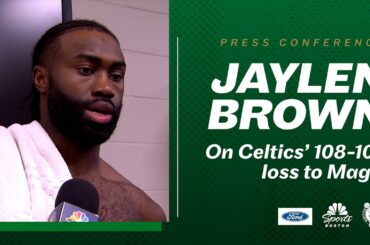 POSTGAME PRESS CONFERENCE | Jaylen Brown after loss to Magic: "Should've met their physicality more"