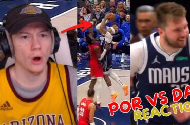 Reacting to Mavericks vs Trail Blazers Regular Season Game!