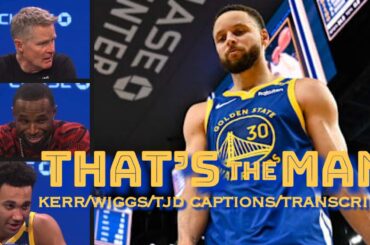 TRAYCE JACKSON-DAVIS on Steph Curry’s shot: “ridiculous…didn't even look like he had it in his hand”