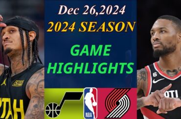 Utah Jazz vs Portland Trail Blazers  Full Game 1st_Qtr Dec 26,2024 | NBA TODAY