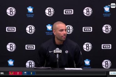 Head Coach Jordi Fernández after the Nets fall 96-87 to the Spurs