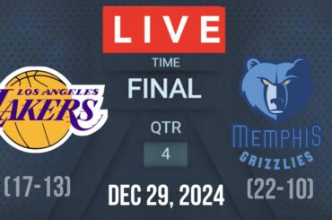 NBA LIVE! MEMPHIS GRIZZLIES vs  LOS ANGELES LAKERS I December 29, 2024 GRIZZLIES vs LAL 2K25