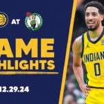 Indiana Pacers Highlights at Boston Celtics | December 29, 2024