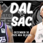 Dallas Mavericks vs Sacramento Kings Full Game Highlights | Dec 30 | 2025 NBA Season