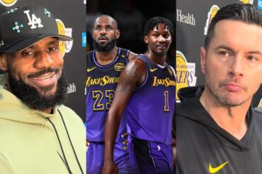 LeBron James and JJ Redick react to D'Angelo Russell trade to Nets for Finney-Smith
