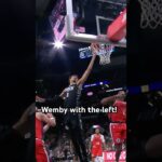 Wemby guides in the lob with the left going away from the basket!