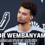 Victor Wembanyama Postgame vs Los Angeles Clippers | 12.31.24