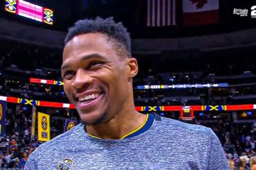 Russell Westbrook Talks Chemistry with Jokic After Big Win vs Hawks, Postgame Interview 🎙️