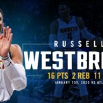 Russell Westbrook Secures Double-Double vs. Hawks 📺 | 1/1/25 Full Game Highlights