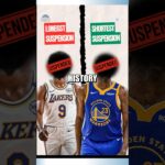 Longest vs Shortest NBA Suspension 👀 #nba #nbabasketball