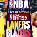 🔴LAKERS vs PORTLAND TRAIL BLAZERS │ LIVE NBA Basketball Game Play-By-Play Reaction & Scoreboard