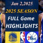 Golden State Warriors Vs Philadelphia 76ers FULL Game  | Jan 2,2025 | NBA TODAY