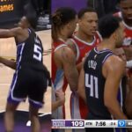 De'Aaron Fox gets into it with Grizzlies after pulling on Scotty Pippen Jr's head