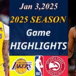 Los Angeles Lakers vs Atlanta Hawks Game Highlights  | Jan 3,2025 | NBA TODAY