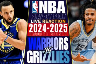 🔴WARRIORS vs GRIZZLIES │ LIVE NBA Game Play-By-Play Reaction & Scoreboard