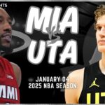Utah Jazz vs Miami Heat Full Game Highlights | Jan 4 | 2025 NBA Season