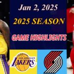 Los Angeles Lakers Vs Portland Trail Blazers  FULL Game | Jan 2,2025 | NBA TODAY