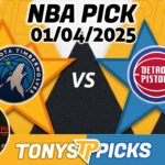Minnesota Timberwolves vs. Detroit Pistons Pick 1/4/25 NBA Spread Prediction