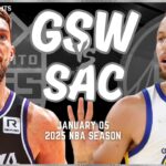 Golden State Warriors vs Sacramento Kings Full Game Highlights | Jan 5 | 2025 NBA Season