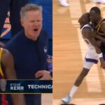 Draymond Green absolutely destroys Keon Ellis with screen and tells him to "get up p**sy"