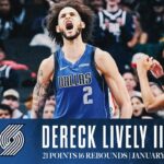 Dereck Lively II (21 Points 16 Rebounds ) Highlights vs. Trail Blazers | January 9, 2025