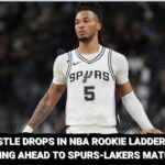 San Antonio Spurs' Stephon Castle continues to fall in NBA Rookie Ladder