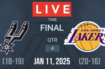 NBA LIVE! LOS ANGELES LAKERS VS SAN ANTONIO SPURS I NBA 2K25 January 11, 2025, LAL VS SPURS 2K25