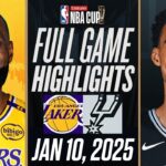 LAKERS vs SPURS FULL GAME HIGHLIGHTS JANUARY 10, 2025 NBA FULL GAME HIGHLIGHTS TODAY 2K25