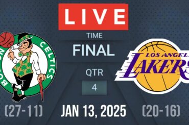 NBA LIVE! BOSTON CELTICS VS LOS ANGELES LAKERS I NBA 2K25 January 13, 2025 I CELTICS vs LAL 2K25
