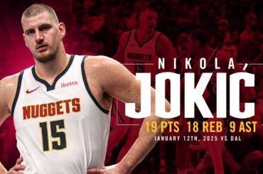 Nikola Jokić Near Triple-Double vs. Mavs | 1/12/25 Full Game Highlights