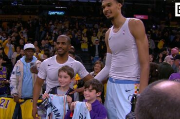 Victor Wembanyama & Chris Paul Sign Their Jerseys for JJ Redick's Sons ❤️