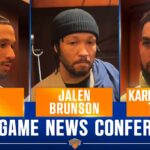 Knicks' Josh Hart, Jalen Brunson and Karl-Anthony Towns on their decisive loss to OKC | SNY