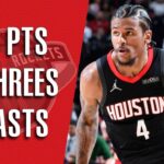 Jalen Green 42 pts 5 threes 4 asts vs Grizzlies 24/25 season