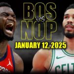 Boston Celtics vs New Orleans Pelicans Full Game Highlights - January 12, 2025 | NBA Regular Season