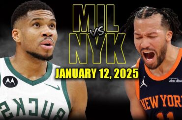 Milwaukee Bucks vs New York Knicks Full Game Highlights - January 12, 2025 | NBA Regular Season