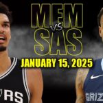 Memphis Grizzlies vs San Antonio Spurs Full Game Highlights - January 15, 2025 | NBA Regular Season