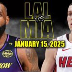 Los Angeles Lakers vs Miami Heat Full Game Highlights - January 15, 2025 | NBA Regular Season