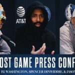 P.J. Washington, Spencer Dinwiddie, & Jason Kidd | Post Game @ NOP | 01/15/25