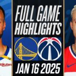 WARRIORS vs WIZARDS FULL GAME HIGHLIGHTS | January 16, 2025 | NBA Full Game Highlights 2K25