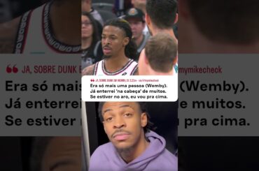 Ja Morant comentou sobre sua dunk MEMORÁVEL! 😎😮 #NBA #shorts