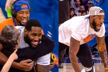 Knicks Fan HITS Half-Court Shot for a Car, Celebrates with Ben Stiller