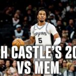Stephon Castle's 20 PTS Vs MEM