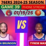 Vertical: Philadelphia 76ers vs. New York Knicks LIVE PLAY-BY-PLAY (01-15-25) #knicks #76ers #sixers