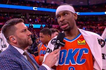 SGA talks BIG WIN vs Cavs, Postgame Interview 🎤