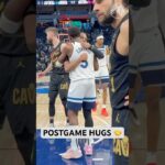 postgame hugs 🤝🫂 #nba #minnesota #timberwolves #hug #shorts