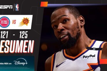 ¡71 PUNTOS ENTRE DURANT Y BOOKER PARA PHOENIX! | Detroit Pistons 121-125 Phoenix Suns | RESUMEN
