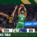 POSTGAME POD: Celtics open road trip with BLOWOUT win over Warriors