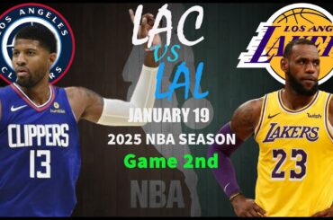 Los Angeles Lakers vs Los Angeles Clippers 2nd QTR Game Highlights | NBA Season Jan 19, 2025